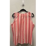 Liz Claiborne Striped Sleeveless Button Down Knot Front Blouse Photo 2