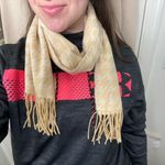 NWOT Women’s cream‎ tan patterned tassel soft knit warm scarf made in Germany Photo 0