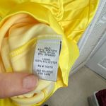 Cache Caché Yellow Satin Strapless Ruched Bodycon Cocktail Dress Photo 8