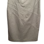 Sandra Darren  SHEATH ZIPPER BACK GRAY WHITE STITCHED FRONT  DRESS Photo 2