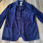 Spiegel VTG Elements Corduroy Jacket Button Down Suede Navy Blue Hippie Boho Size 2X Photo 0