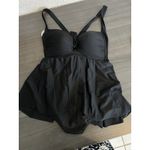 Torrid  Black Wireless Babydoll Tie-Front Tankini Size‎ Padded Bra Crossover 12 L Photo 2