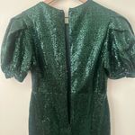 Rachel Parcell Bias Sequin Short Puff Sleeve Dress Green Medium Photo 5