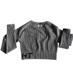 ECHT  Arise Comfort Crop‎ Top Long Sleeve Ribbed Athleisure Gray XS Photo 5