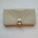 YSL Yves Saint Laurent Vintage Cream Leather Long Wallet Gold Hardware Photo 1