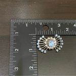 Vintage Unsigned Juliana? Blue Sprayed V Pin Back Mini Brooch Photo 5