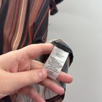 BP  NWT Brown Multicolor Striped Button‎ Down Shirt Women's Size Large Casual Photo 3