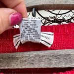 Vintage 90s August Max oversize VOLUP knit red holiday sweater beaded snowflakes Size 2X Photo 5