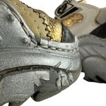 Nº21 Billy Silver Gold Leather Low Top Lace Up Athletic Sneakers Shoes 39.5 US 9 Photo 8