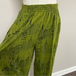 Vintage Michael Carrie Pants Lounge Buildings Art To Wear Lagenlook Green Black Size L Photo 4