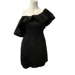 Dissh NWT ISABELLE Black ruffle on off the shoulder linen mini dress size 2 Photo 5