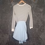 Veronica Beard Lazlo Tie Waist Cotton Mini Dress Striped Festival Preppy Womens Photo 3