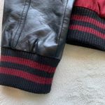 Love Culture Leather Bomber Jacket Photo 4