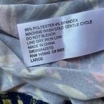 French Grey Halter‎ Crochet‑trim Blue Pink floral Maxi Dress L Photo 9