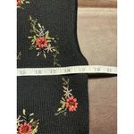 Susan Bristol Susan Bristol Floral Beaded Black Wool Knit Vest Womens Medium Vintage 80's Photo 10
