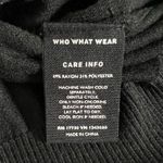 Who What Wear ruffle sleeve crew neck knit short sleeve sweater black xs Photo 7