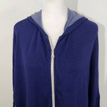 Michael Lauren  Navy Zip-Up Hoodie Sweatshirt Size Medium NWT Revolve Blue Hoodie Photo 1
