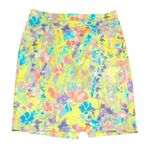 J.Crew  Skirt Women's Size 4 The Yellow Pencil Multicolor Zip Closure Photo 0