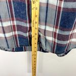 Kut From The Kloth  Plaid Button Up Shirt Womens XS Blue Roll Tab Sleeve Preppy Photo 4