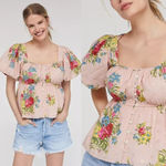 Anthropologie Love The Label Rosette Babydoll Blouse Size Large NWOT $128 Photo 6