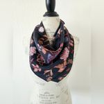 Treasure & Bond Treasure Bond Black Leaf And Flower Print Silk Square Silk Scarf New With Tags Photo 1