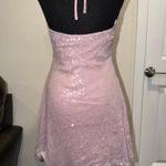 Windsor BRAND NEW  Sparkling Sequin Halter Mini Dress in Light Pink Photo 2