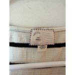 Anthropologie By  Cap Sleeve Pleated Top Striped White Black Women's Size Small Photo 4