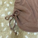 Pilcro Anthropologie brown ruched side tie tank top women’s size XXS Photo 4