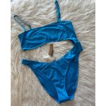 SKIMS  Signature Swim Strapless Monokini Turquoise Size 3X Photo 3