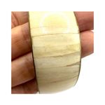 Brass mother of pearl vintage bangle bracelet Photo 8