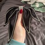 rhinestone bow barrette black/silver Black Photo 1