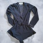 Stone Cold Fox Revolve Sexy Love long sleeve ruffle romper black Photo 2