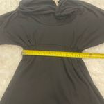 it's our time It’s Our time black short sleeve sweater top cowl neck shirt dress tunic small Photo 4