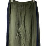 ZARA Trafaluc Relaxed Side Strip Leg Trouser Pants Ankle Zip Up XS Olive Green Photo 7