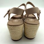 Vivaia Sally Pro Wedge Sandals Old Money Casual Knit Platform Comfort Almond 8.5 Photo 4