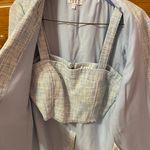 TCEC Blue Blazer And Cropped Top Set  Photo 1