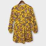 ALC Frank ALC Myra Floral‎ Mini Dress Women's Size 2 Yellow Beige Long Sleeve Photo 7