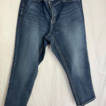 Love Indigo Womens Jeans 16W Blue Embellished Cross Pocket Capri Cropped Photo 0