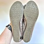 Linea Paolo  Metallic Laser Cut Peep Toe Wedge Photo 6