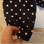 Talbots Blazer Navy Blue White Polka Dot Size LP Photo 6