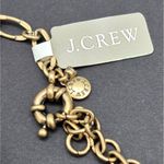J.Crew NWT Gold Tone Statement Necklace Amber Honey Color & Clear Stones 19" Photo 6