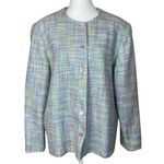 Alfred Dunner Womens Size 16 Pastel Plaid Lined Button Photo 0