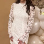 Park and Fifth White Lace Mini Dress Size XS Photo 0