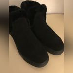 Cougar women black suede fur waterproof platform short boots Size 8 Photo 5