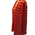 kim rogers Melon Colored with Navy Blue Stripes Mock Tank Top with Cardigan XL Photo 2