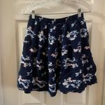 Old Navy  Blue Print Pull On Pleated Aline Skirt size XS Photo 4