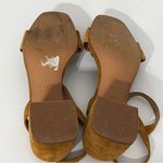 ZARA Tan Suede Raffia Pom Pom Strappy Sandals Photo 4