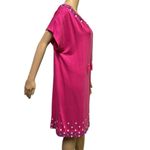 Tommy Bahama  Pink Embroidered Linen Blend Tassel Tie Cap Sleeve Coverup Size XL Photo 3