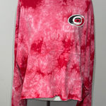 Fanatics Fanatic Red Tie-Dye Long Sleeve Crop Carolina Hurricanes Hockey Shirt Womens 2XL Photo 0