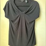 New York and Company Womens Top Size S Black Blouse Cap Sleeve Shirt Photo 0